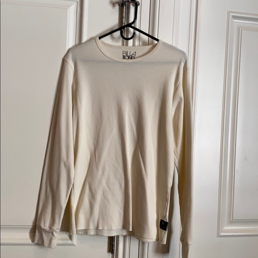Billabong cream waffle long sleeve